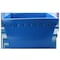 Flipside Corrugated Postal Storage Tote, 18-1/4 in L x 13-1/4 in W x 11-3/5 in H, Blue, Plastic, 4 PK 40162 - alternate 2